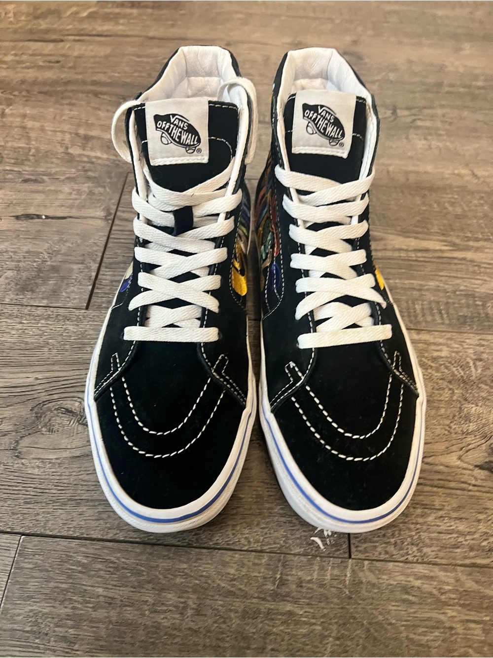 Vans Black and White High-Top Sneakers with Quilted White Panels